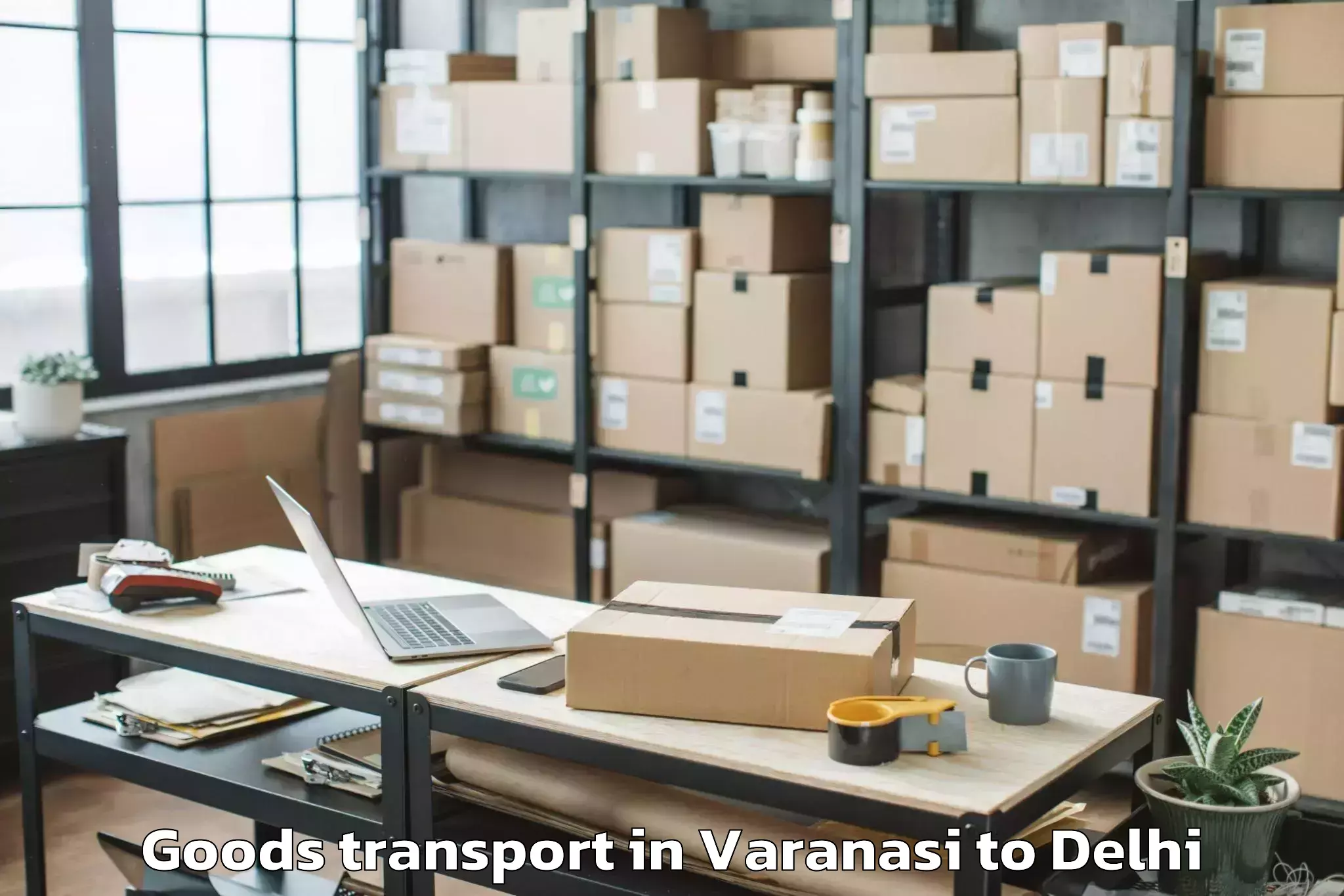 Quality Varanasi to Kalkaji Goods Transport